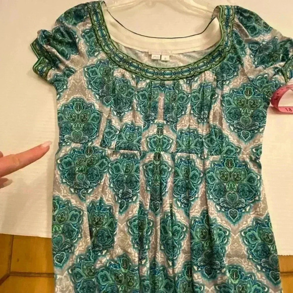 London Times Women’s Midi Print Short Sleeve Pretty Unique size 8 - Picture 11 of 13